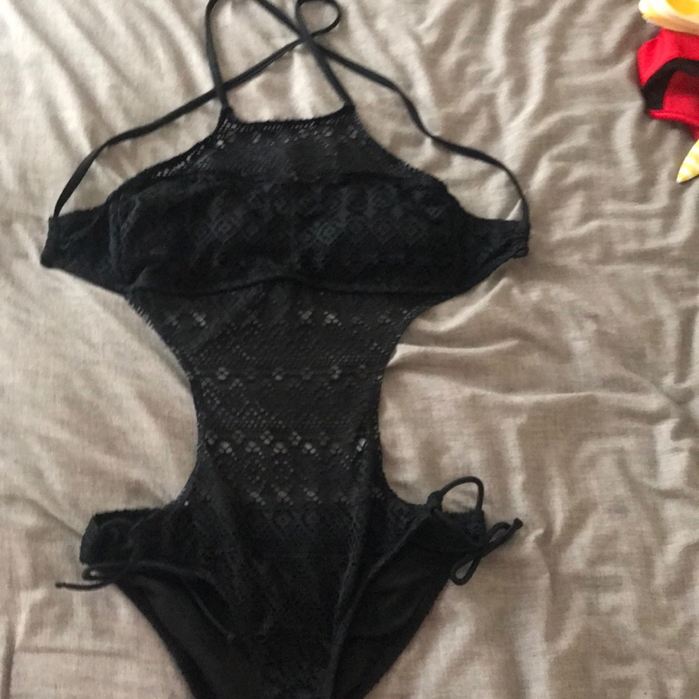 Adore Me monokini!! Super cute. Black and lace